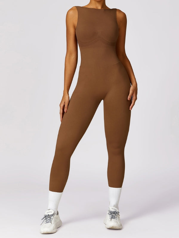 LiviaGym Female Backless Scrunch Bum Jumpsuit
