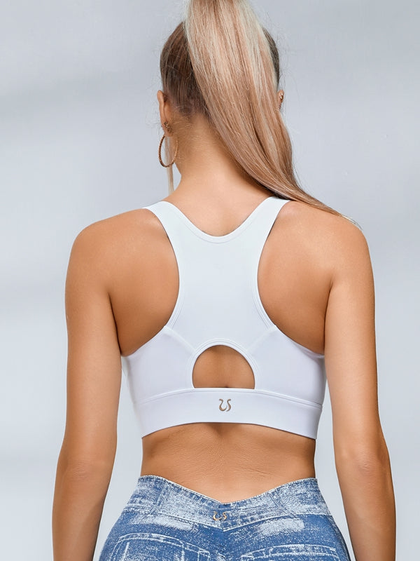 LiviaGym Female Zipper High-support Sports Bras