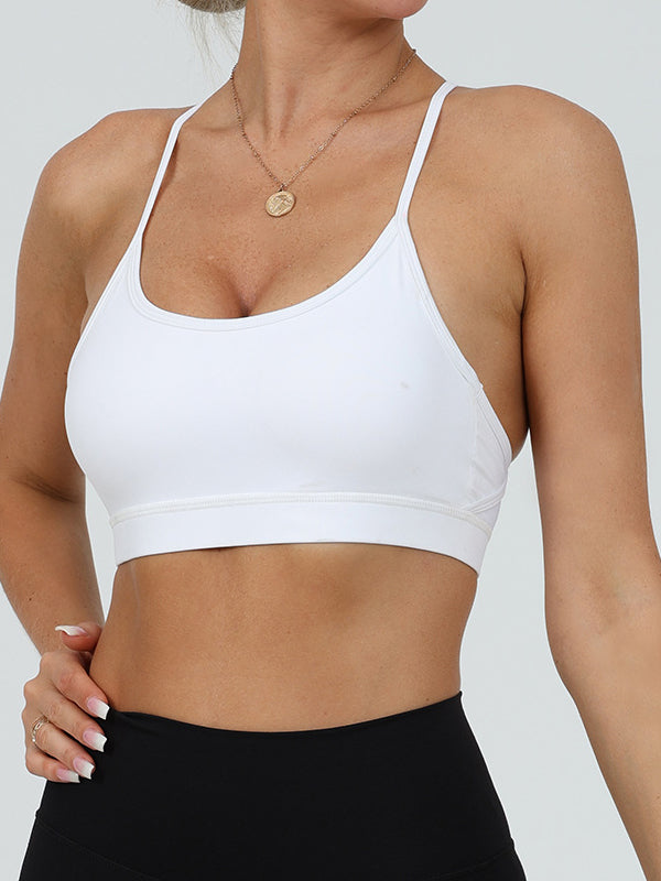 LiviaGym Female U Collar Hollow Out Beautify Back Sports Bras