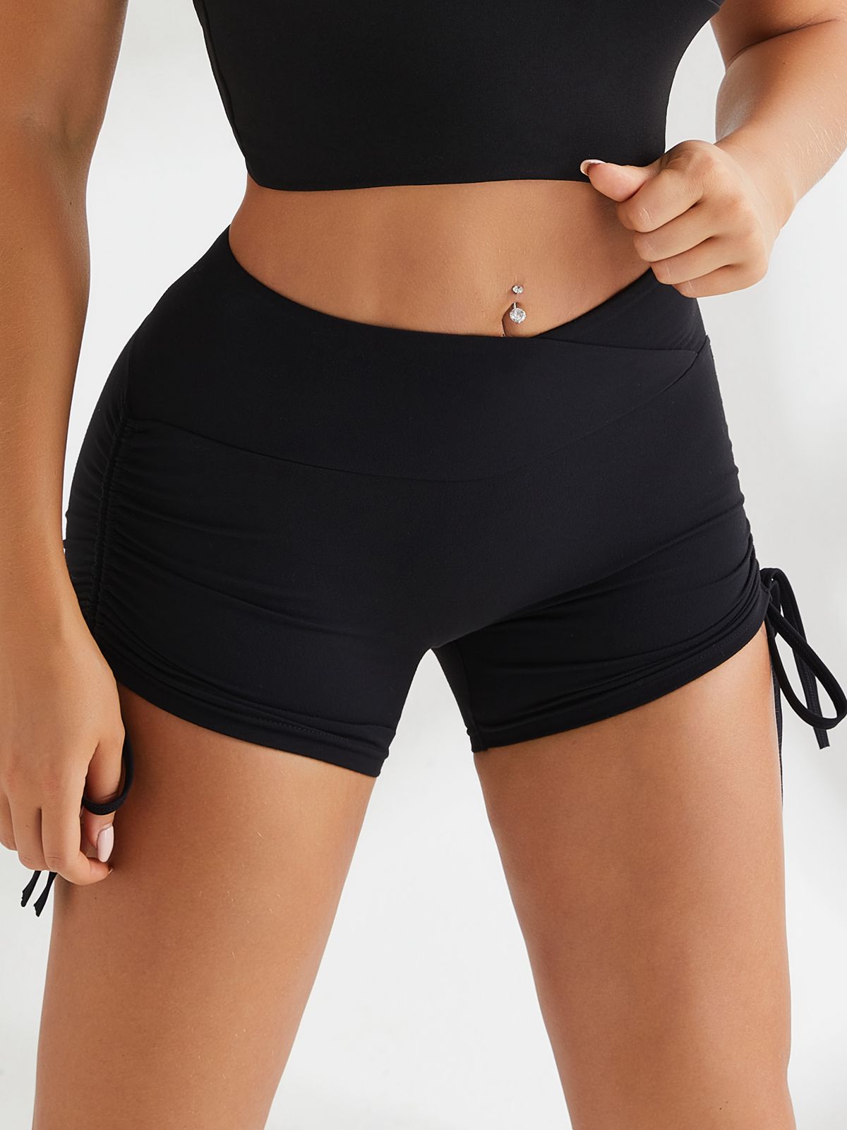 LiviaGym Female High Waist Spandex Gym Booty Shorts