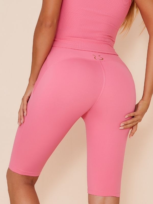 LiviaGym Female Pure Color Hip-lift Spandex Gym Booty Shorts