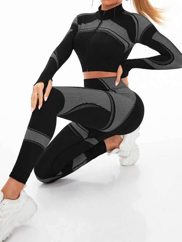 LiviaGym Female Scrunch Bum Seamless Elastic Tight Quick-dry Tracksuit