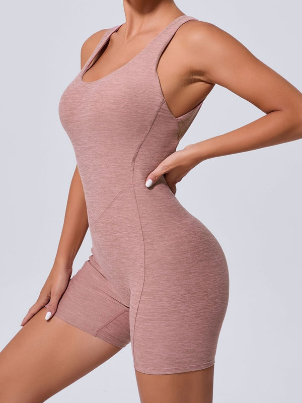 LiviaGym Female Backless Hip-lift Romper