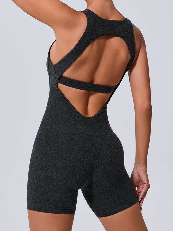 LiviaGym Female Backless Hip-lift Romper