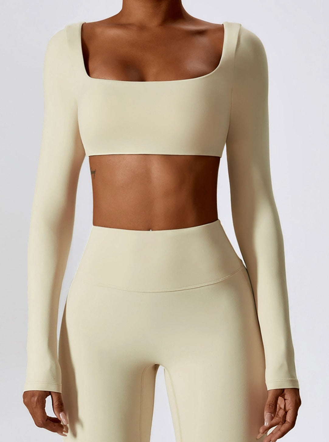 LiviaGym Female Square Collar Long Sleeves