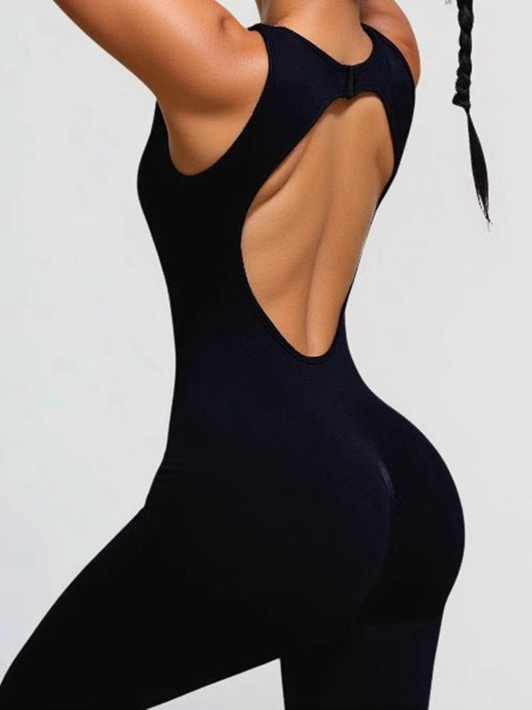 LiviaGym Female Backless Scrunch Bum Jumpsuit