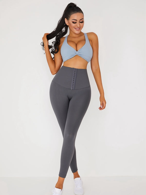 LiviaGym Female Add Velvet Padded High Waist Hip Yoga Corset  Racerback Sportswear