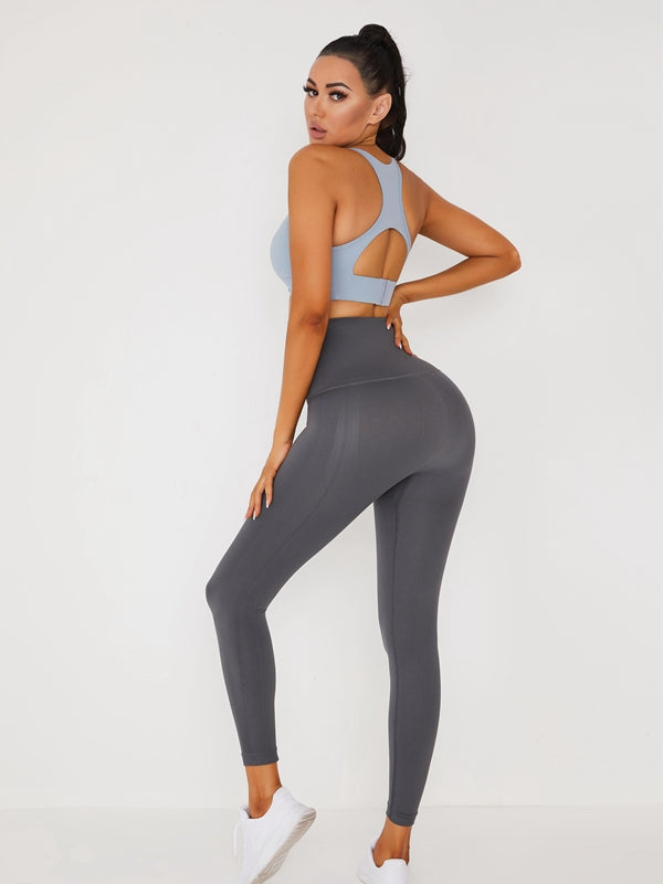 LiviaGym Female Add Velvet Padded High Waist Hip Yoga Corset  Racerback Sportswear