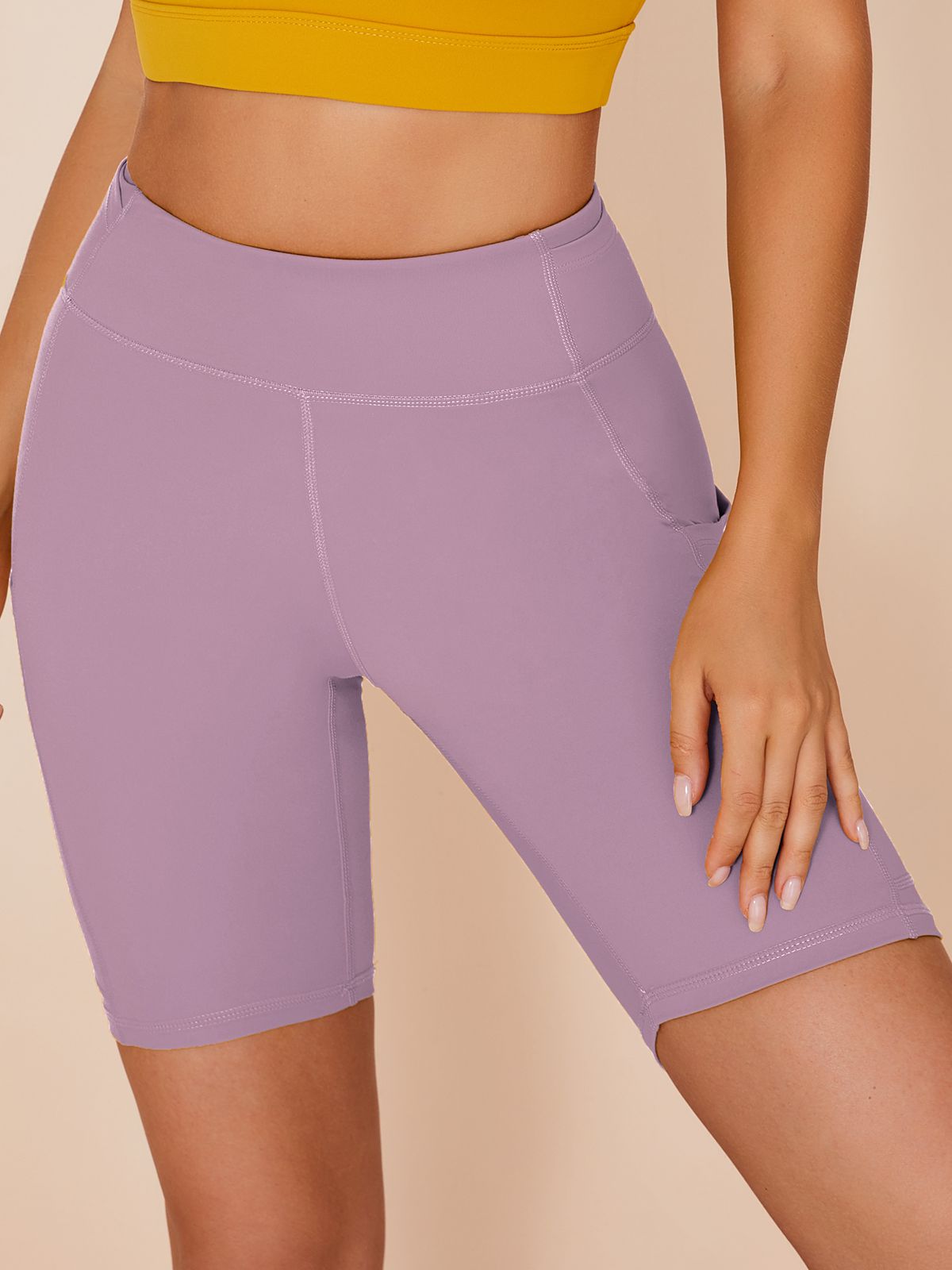 LiviaGym Female Pocket Spandex Gym Booty Shorts
