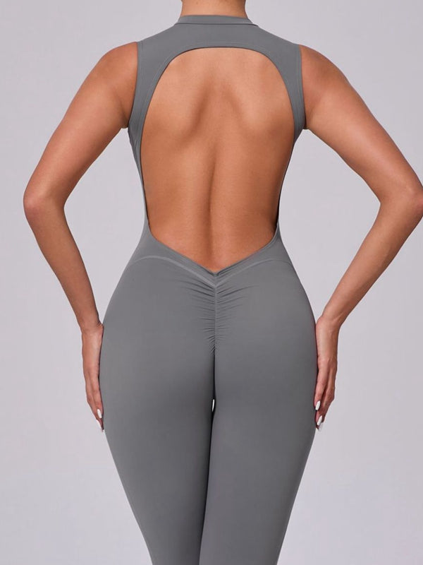 LiviaGym Female Backless Scrunch Bum Jumpsuit