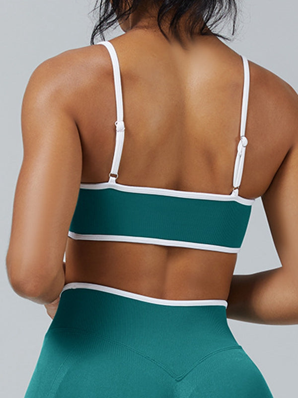 LiviaGym Female Stripes Seamless Sports Bras