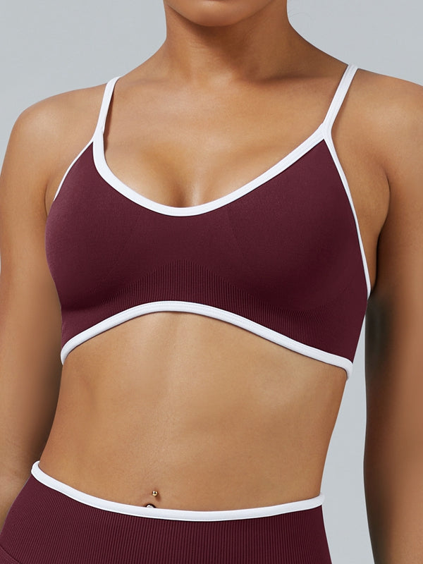 LiviaGym Female Stripes Seamless Sports Bras