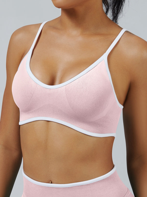 LiviaGym Female Stripes Seamless Sports Bras