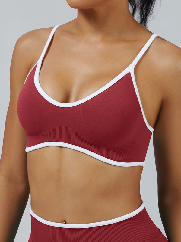 LiviaGym Female Stripes Seamless Sports Bras