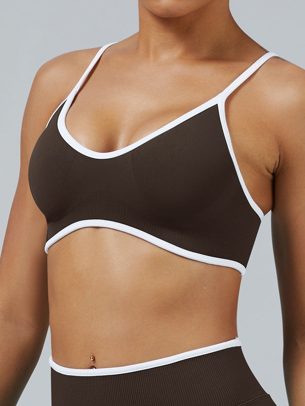 LiviaGym Female Stripes Seamless Sports Bras