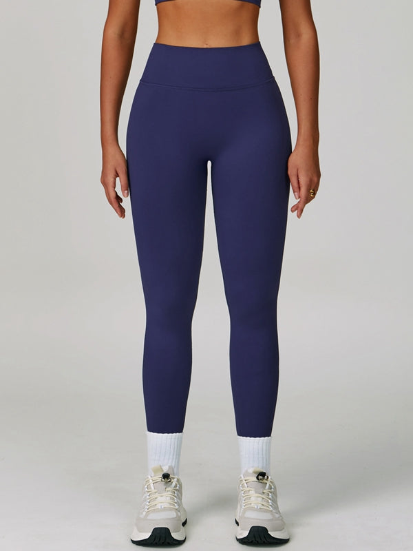 LiviaGym Female Deep V Back Seamless High-rise Short Tracksuit