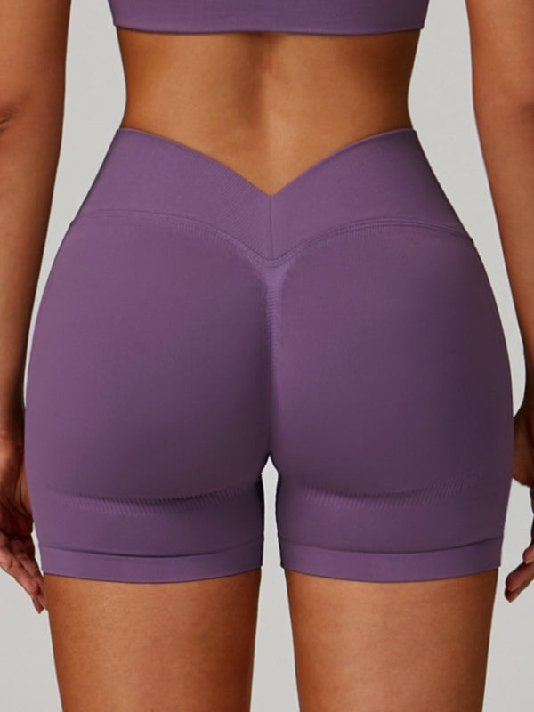 LiviaGym Female Deep V Back Seamless High-rise Tracksuit