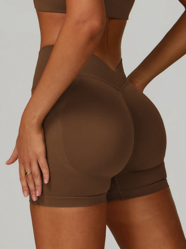 LiviaGym Female Deep V Back Seamless High-rise Tracksuit