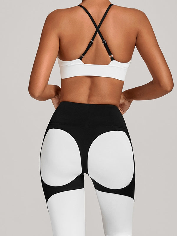 LiviaGym Female Contrast Color Push Up Tracksuit