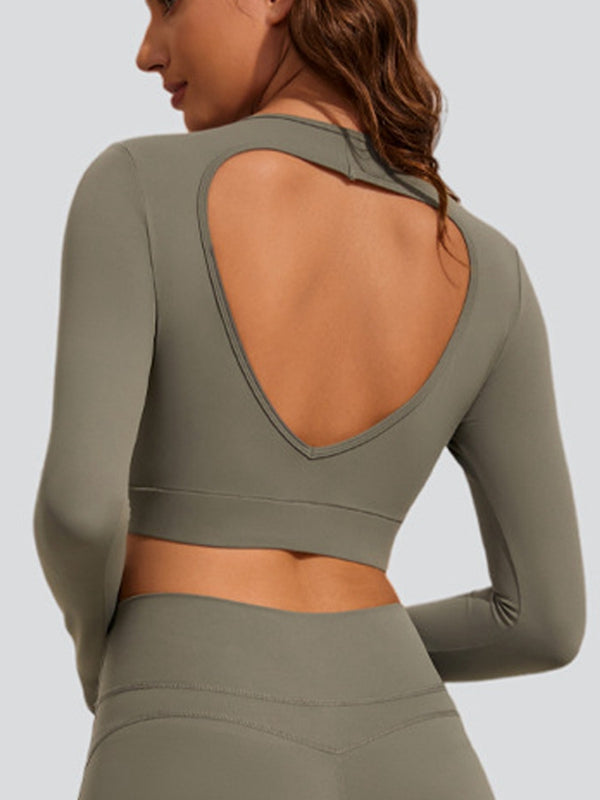 LiviaGym Female Bakless Cropped Long Sleeves