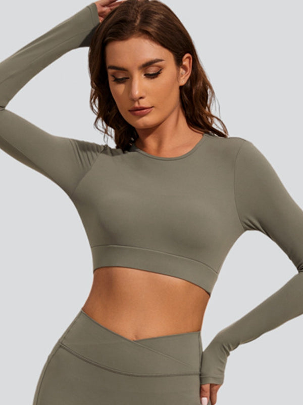 LiviaGym Female Bakless Cropped Long Sleeves