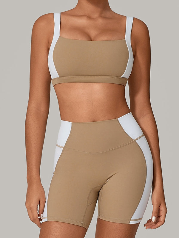 LiviaGym Female Contrast Color Short Tracksuit