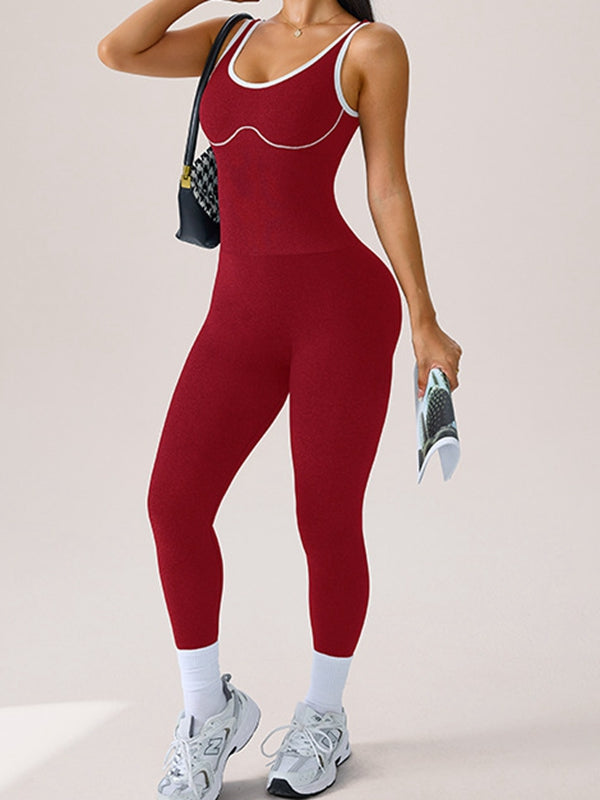 LiviaGym Female Backless Jumpsuit