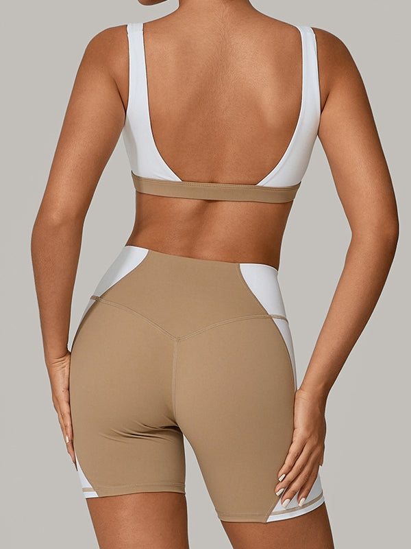 LiviaGym Female Contrast Color Short Tracksuit